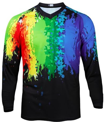Maglia da ciclismo per bambini Downhill Shirts anni ragazze ragazzi bicicletta MTB abbigliamento a maniche lunghe Powersports bicicletta BMX Top, 38, 8 anni