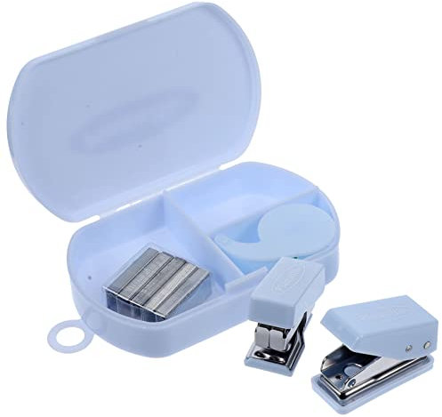 Tofficu Multifunktionales Handbuch-tool Tape Dispenser Cutter Und Locher Tragbares Scrapbooking Werkzeug Für Büro Und Bastelprojekte Praktisches Haushaltswerkzeug in Blau