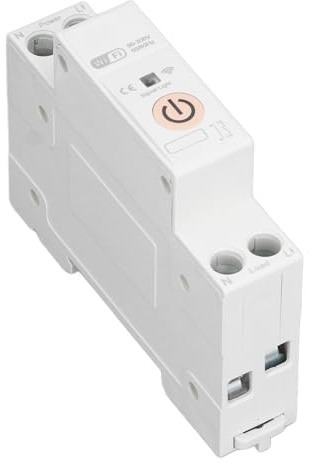 Interruttore Automatico Bipolare Interruttore Wi-Fi AC 90-300 V 2P Monitora Facilmente L'utilizzo Controllo Remoto Protezione Intelligente con Controllo Vocale 'app per (32A)