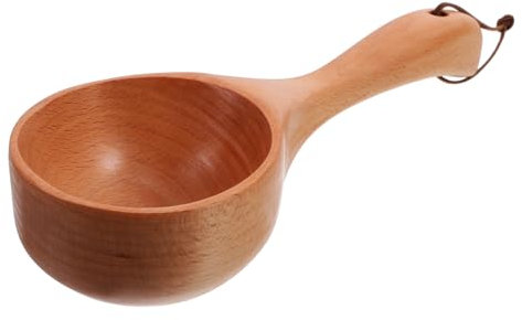 TOPBATHY Louche Bois Pour Bain Petite Louche à Eau Pratique Cuillère De Bain Bois Outil De Cuisine Pour Maison Pelle à Eau Domestique