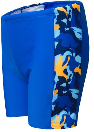 MEILONGER Pojkar badbyxor badshorts barn snabbtorkande boardshorts badmode simbyxor, blå-gul, 152