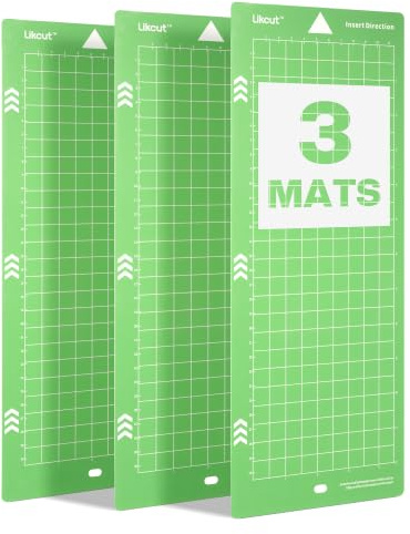 Likcut Standardklebkraft Schneidematte, 11,4cm x 30,5cm, 3 Stück, Grün | Schneidematte für Glee S501 Plotter, Für Karton & Vinyl