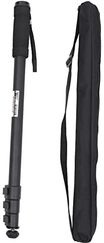Lurrose Monopiede Telescopico per Fotocamera, Asta Estensibile in Lega di Alluminio, Leggero e Portatile, Stabile, Carico Max 3kg