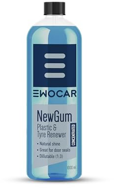 Ewocar NewGum - Gel rinfrescante per pneumatici e plastica, 1000 ml, per la cura profonda, rinfrescante e protezione UV, altamente concentrato