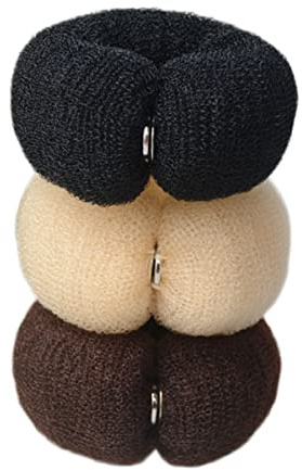 GANAZONO 3 Stück Haarknotenmacher aus Nylon Haardonut Former für Haarstyling Elastisch und Bequem Haarschmuck für Frauen