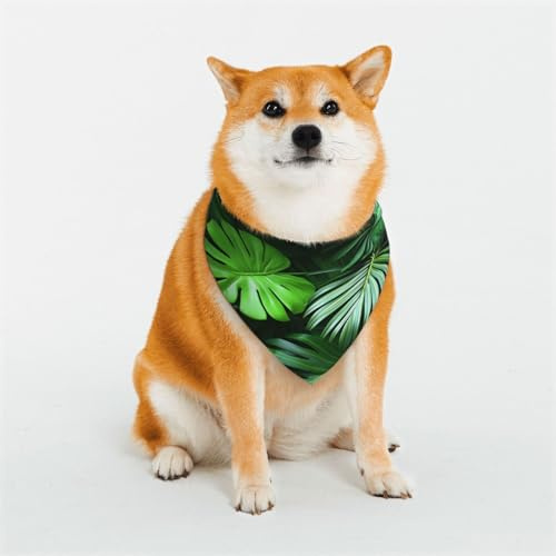 Hundehalstücher für kleine, mittelgroße und große Hunde, weich und bequem, für Jungen und Mädchen, ideal für Haustiere, Grün
