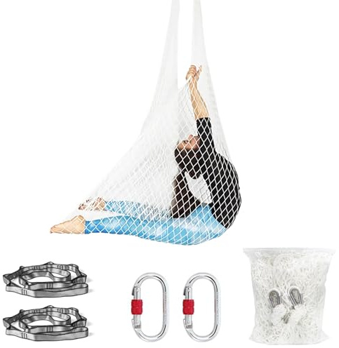 PRIOR FITNESS Aerial Yoga Netz-Hängematte, Aerial Swing SGS-Zertifiziert