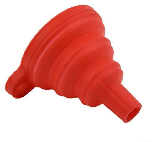Imbuto auto per olio, carburante, benzina, diesel, cambio fluido, applicazioni di riempimento, con struttura in silicone resistente al calore e funzionalità pieghevole