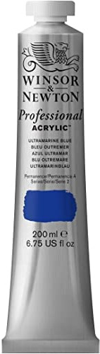 Winsor & Newton Professional Acrylic Paint, 200ml, Ultramarine Blue