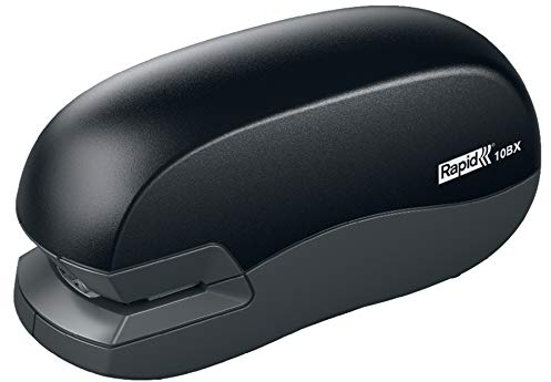 Rapid F Serie 10BX Mobiles Elektrisches Heftgerät, 10 Blatt, batteriebetrieben, Kunststoff/Metall, Schwarz, 5000294