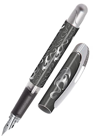 ONLINE College ink pen Phoenix ergonomic fountain pen for school / college solid medium nib, soft grip part for standard ink cartridges refillable │ideal for beginners, pupils & students