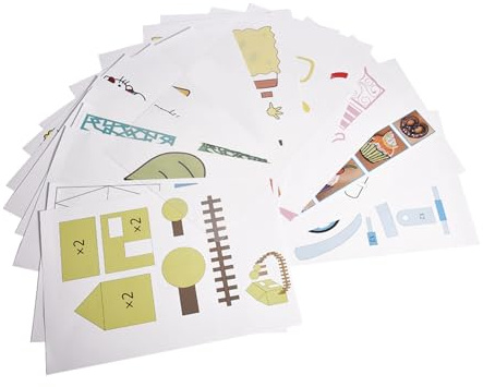 VBESTLIFE 20 pezzi 3D carta modelli, stampo di carta penna 3D per penna di stampa 3D penne 3D modelli per bambini fai da te.