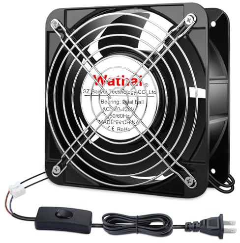 Wathai AC High Airflow Fan 15050 150mm x 50mm 6 inch 110V 120V Cooling Ventilation Exhaust Cooling Fan