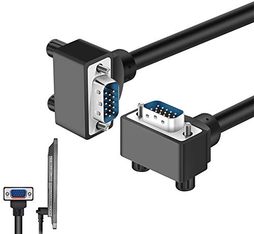 AKT Câble VGA, Câble VGA Coudé à 90 Degrés Prend en Charge 1080P Compatible avec PC, Lecteur, Téléviseur, Moniteur (3M)