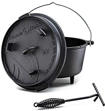 Dutch Oven 9.0, gusseiserner Feuertopf mit 7,85 Liter Fassungsvermögen