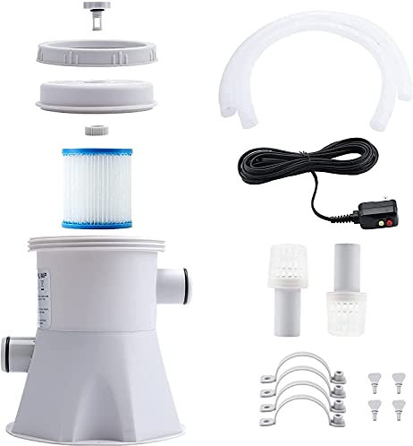 GJXJY Pompe con Filtro per Piscina Fuori Terra - Pompa con Filtro A Cartuccia Trasparente per Piscine Gonfiabili Pompa con Filtro A Portata di Pompa per Piscina