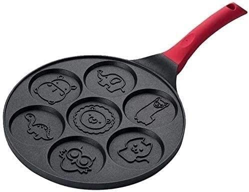 Pancake Pan Non Stick Aluminum Alloy Frying Pan Non-stick Breakfast Pot Fried Smiley Face Animal Mold Pancake Omelette Pan Seven-hole Egg Pot