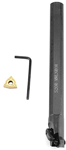 Juego de Herramientas de Torneado de 20x200 Mm, Soporte de Barra de Mandrinado de Herramienta de Torneado de Torno CNC con Cuchilla WNMG0804