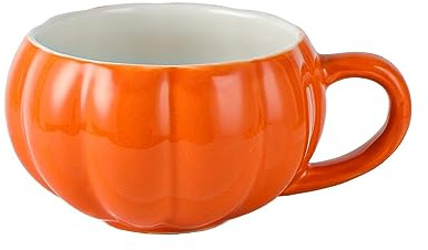 Rianpesn Halloween Citrouille Tasse À Café en Céramique Mignonne Avec Couvercle - Pour Le Lait, Jus, Fruits