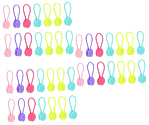 OSALADI 42stücke Magnetische Kabelbinder Teiliges Kabelwinder Bunten Farben Für Kabelmanagement Und Ordnung Im Büro Oder Zuhause Flexibel Leicht Und Platzsparend