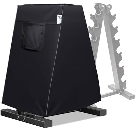 Ddeman Abdeckung für Hantelständer, A-Rahmen, 6 Ablagen, Schwarz, 76,2 x 45,7 x 96 cm, Heim-Fitnessstudio, Workout