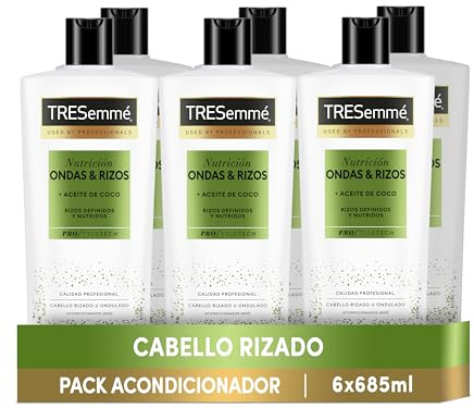 Tresemmé Acondicionador Nutrición Ondas & Rizos Con Aceite De Coco 685 ml x 6