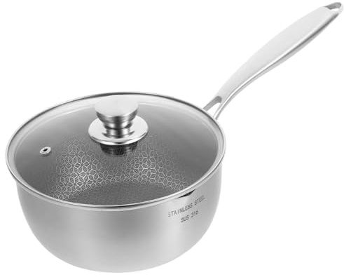 AUTSUPPL 1satz Edelstahl Antihaft-kochtopf Kleiner Stielkasserolle Für Vielseitiges Kochen Geeignet Für Induktion Für Suppen Nudeln Und Babynahrung