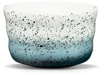 MAOCI - Matcha Tee-Schale Chawan aus Porzellan 350ml weiss-mint handgefertigt
