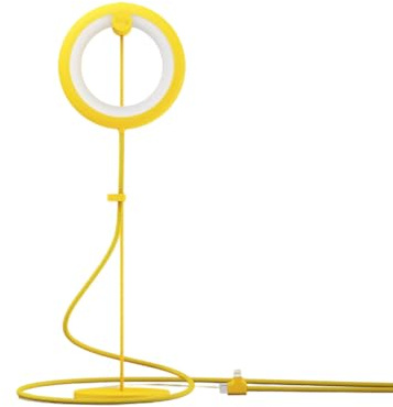 BILY Leselampe Standleuchte Gelb | LED Sitzstange Lampe mit 3 Leuchtmodi, Stromversorgung über USB, ideal für Laptop und Smartphone