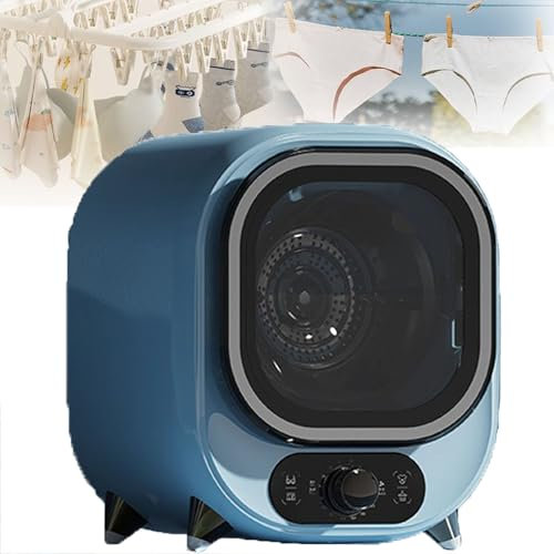 ylpddmm Sèche-Linge à Condensation Portable de Petite Taille, capacité de 0.8kg,Sèche-Linge Frontal Compact,Acier Inoxydable pour Appartement,Dortoir,Blue