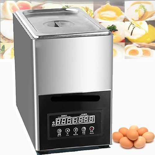 LHQYA 9L Commercial Automatic Egg Cooker, Hervidor Huevos Gran Capacidad Totalmente Automático, Capacidad Cilindro Interior: 9 litros (50 Piezas)/Rango Temperatura: 30~90 ℃/Tiempo Cocción: 0~99 Min