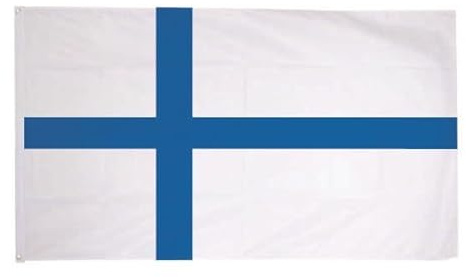 U24 - Adesivo Finland, 90 x 150 cm Bandiera da Sfregare