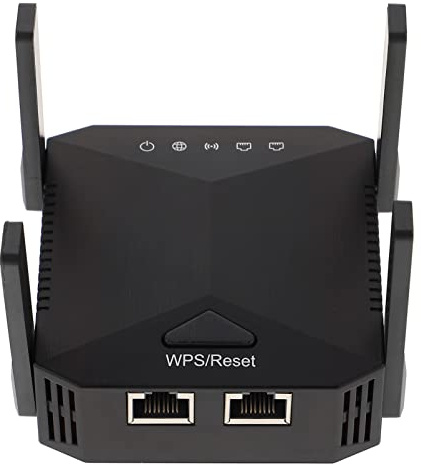 HOMOCONO Repetidor de WiFi Inalámbrico 300mbps 4 Antenas, Función de Memoria y Diseño Abs para Extensor de Señal WiFi de 2,4 GHz Penetración de Pared para Casa U Oficina
