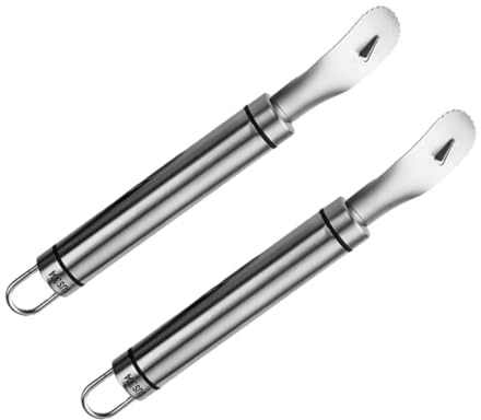 LABRIMP 2 Piezas Pelador de Cítricos de Acero Inoxidable Herramienta de Pelado para Naranjas con Mango Diseño Seguro y para Cocina Hogar