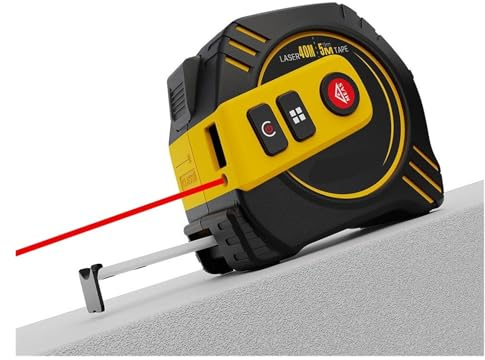 Telemetro laser/r multifunzione 2 in 1 ricaricabile 80 m 40 m con nastro da 5 m, display LCD con retroilluminazione, misuratore di nastro laser/r(Laser 80m 5mTape)