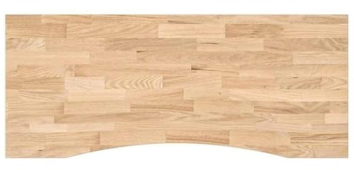 Eleganz Tischplatte Eiche Massivholz 120x60x2,5 cm Schreibtischplatte Unbehandelt - Natürlich & Langlebig für Homeoffice & Büro