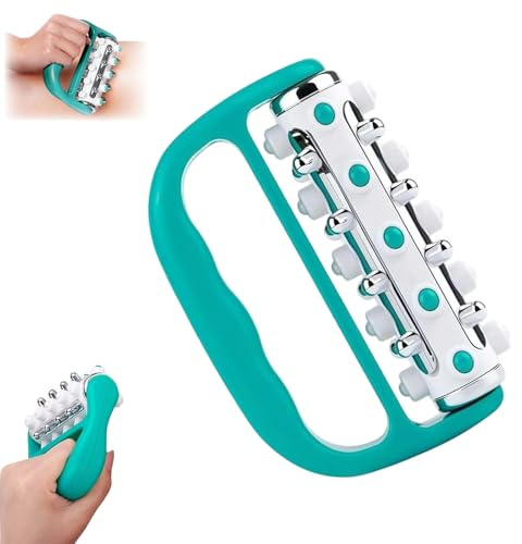 Massageroller für Tiefengewebe & Cellulite, Myofasziale Lymphdrainage-Massagegerät für Beine, Arme & Körper, Handmassagegerät (Grün)