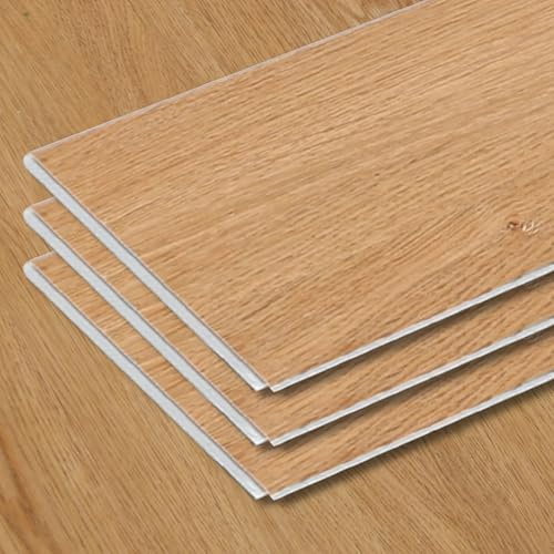 NOVECRAFTO Premium SPC Vinyl Flooring Planks, 17 Pack, 15.2 x 91.4 cm (2.36 m² Cover) – 5mm Waterproof Easy Click Fit Floor Tiles, Oak Wood Effect LVT Flooring Planks for Bedroom, Living Room, Kitchen
