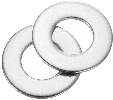 QUARKZMAN 50Pcs Rondelle Piatte 3/8 Acciaio Inox 304 Per Bulloni Argentato | 0.406 ID x 0.812 OD x 0.065 Spessore, Fabbriche Riparazioni Cucine Negozi E Costruzioni All'Aperto, Viti