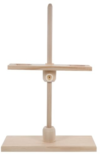 LIFKOME Soporte para Embudos de Madera Ajustable 2 Orificios Bastidor Resistente para Laboratorio Escolar Estantería de Apoyo para Embudo de Separación Aceite