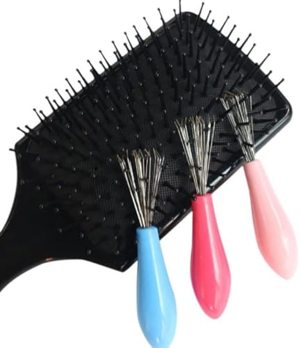 Nettoyeur de brosse à cheveux, peigne de nettoyage, râteau, dissolvant nœuds emmêlés, outil à poignée en plastique intégré (aléatoire) 1 pièce