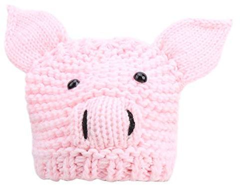 Qudinip Chapeau de Photographie pour bébé, Accessoire de Crochet tricoté Mignon pour Accessoires de Photographie de Nourrissons, Fil de Laine Doux, 0-3 Mois, 1 unité (Rose)