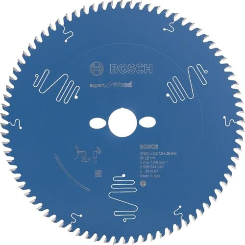 Bosch Professional Cirkelsågblad Expert för trä (trä, 260 x 30 x 2,8 mm, 80 tänder, tillbehör cirkelsåg)