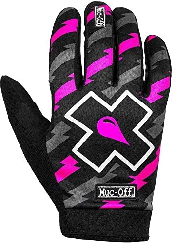 Muc Off Rider Gloves Bolt - Mountain Bike Cycling Gloves with Ultimate Grip and Microfibre Thumb - Flexible Breathable Bike Essentials for Men and Women - S
