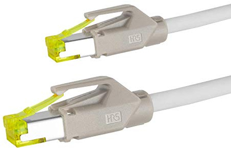 AIXONTEC 20 m CAT 7 Ethernet LAN Kabel 10 Gigabit RJ45 Profi Netzwerkkabel Grau Grau RJ 45 Hirose TM31 Netzwerkstecker Patchkabel kompatibel CAT.5e CAT.6 A CAT 7 Kat 8 Kabel Router PC Switch PS5