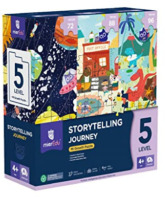 mierEdu – Lernpuzzle Level 5 – Storytelling Reise I Fördert Beobachtungsgabe + Storytelling I Klassisches Kinder-Puzzle für Zuhause I Spielzeug Set mit 3 Puzzle Boxen I Puzzle ab 4 Jahre