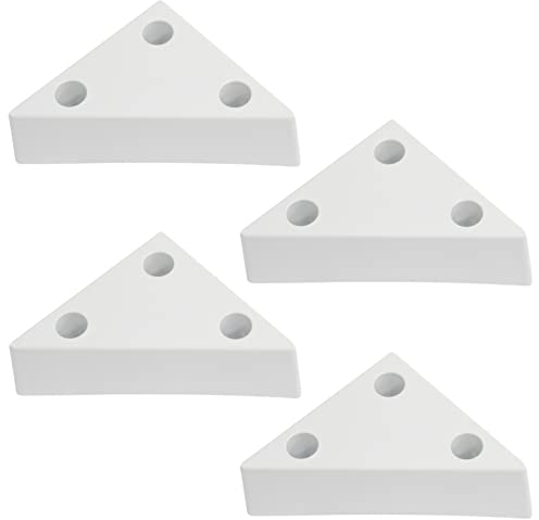 AERZETIX - C64722-4er Set Möbelfüße - aus Kunststoff - dreieck 75/75/105mm H30mm - weiß