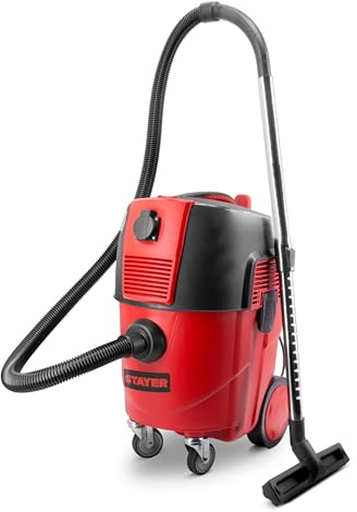 Stayer Potente Aspirador de 1600W para sólidos y líquidos, Especial para Polvo extrafino, diseñado para conectar a una Herramienta (lijadora de para Pared). Vac 2030 V - System