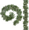 Homcomodar 2 Pack Artificial Eucalyptus Garland with Willow Leaves 6.5FT Fake Hanging Greenery Vines Decorative Artificial Green Plants for Table Wedding Arch Wall Garden Party Decor