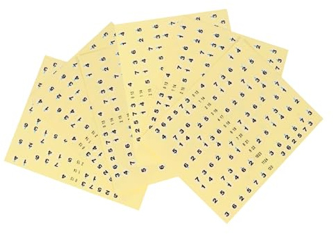 VANZACK Adesivi per Tastiera di Chitarra 7 Pezzi Numeri per Scale Musicali, Decalcomanie per Chitarra Acustica ed Elettrica, Supporto per Principianti e Pratica del Manico